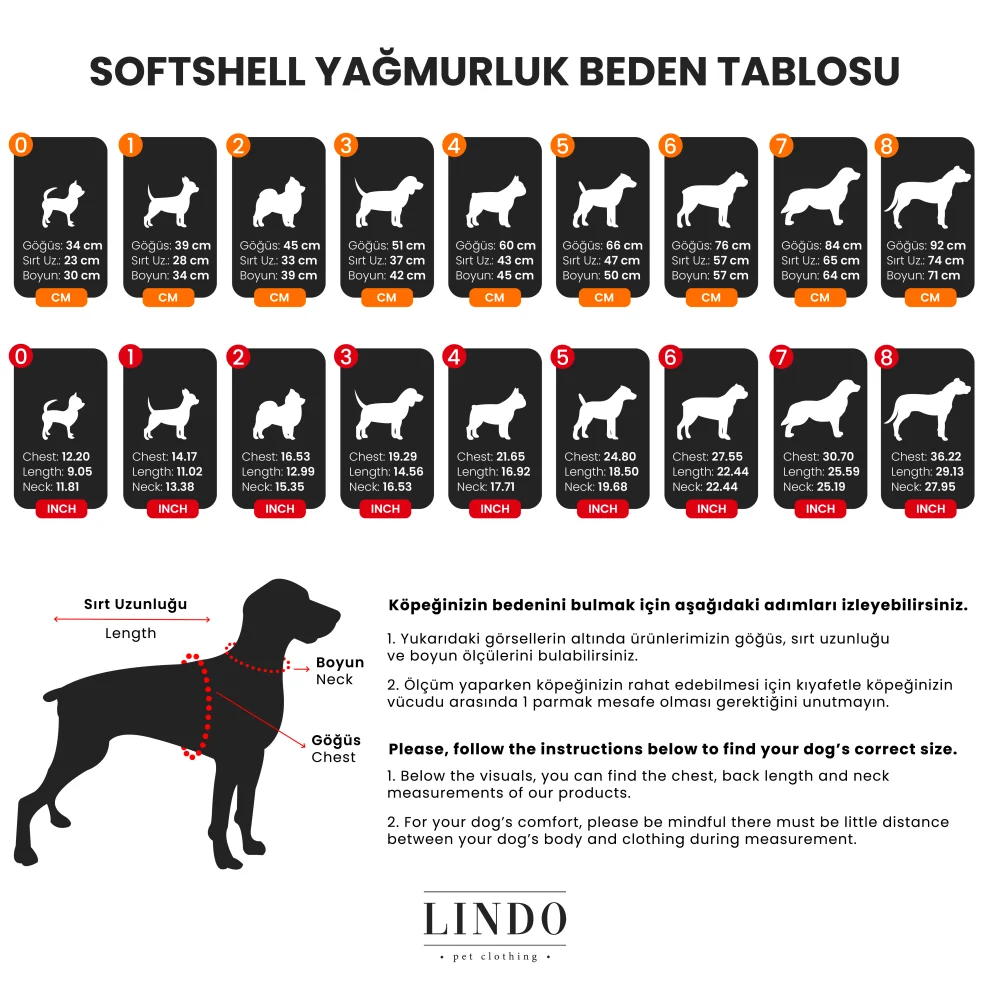 Lindodogs - Softshell Kamuflaj Köpek Yağmurluğu