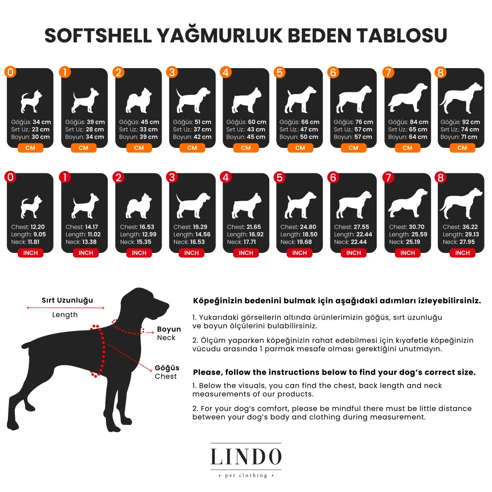 Lindodogs - Softshell Magnetic Köpek Yağmurluğu