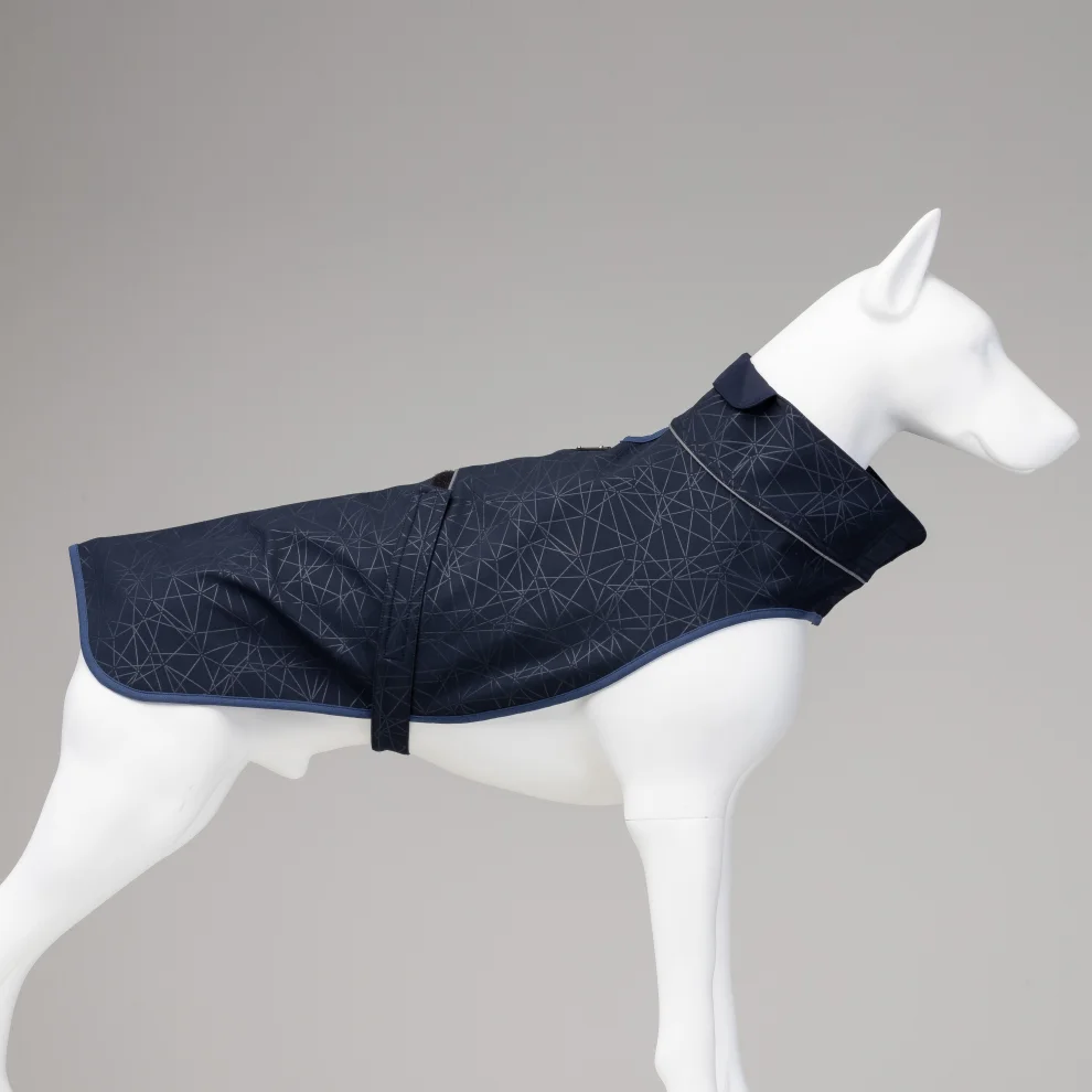 Lindodogs - Softshell Magnetic Navy Köpek Yağmurluğu