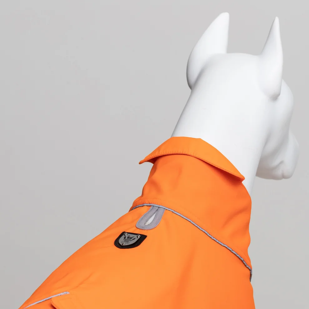 Lindodogs - Softshell Neon Orange Dog Raincoat