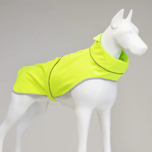 Lindodogs - Softshell Neon Green Dog Raincoat