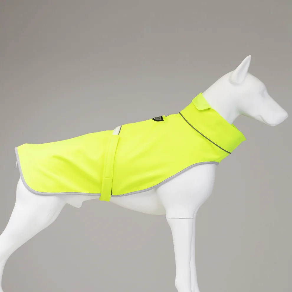Lindodogs - Softshell Neon Green Dog Raincoat