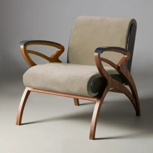 Gaen Studio - Hopper Velvet Armchair
