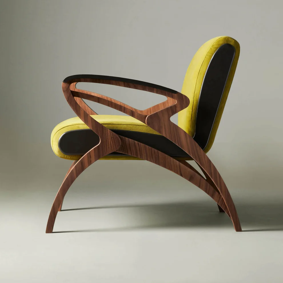 Gaen Studio - Hopper Velvet Armchair