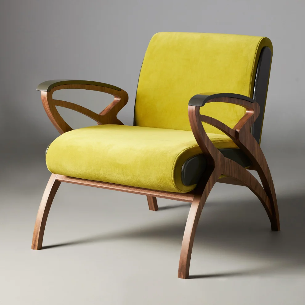 Gaen Studio - Hopper Velvet Armchair