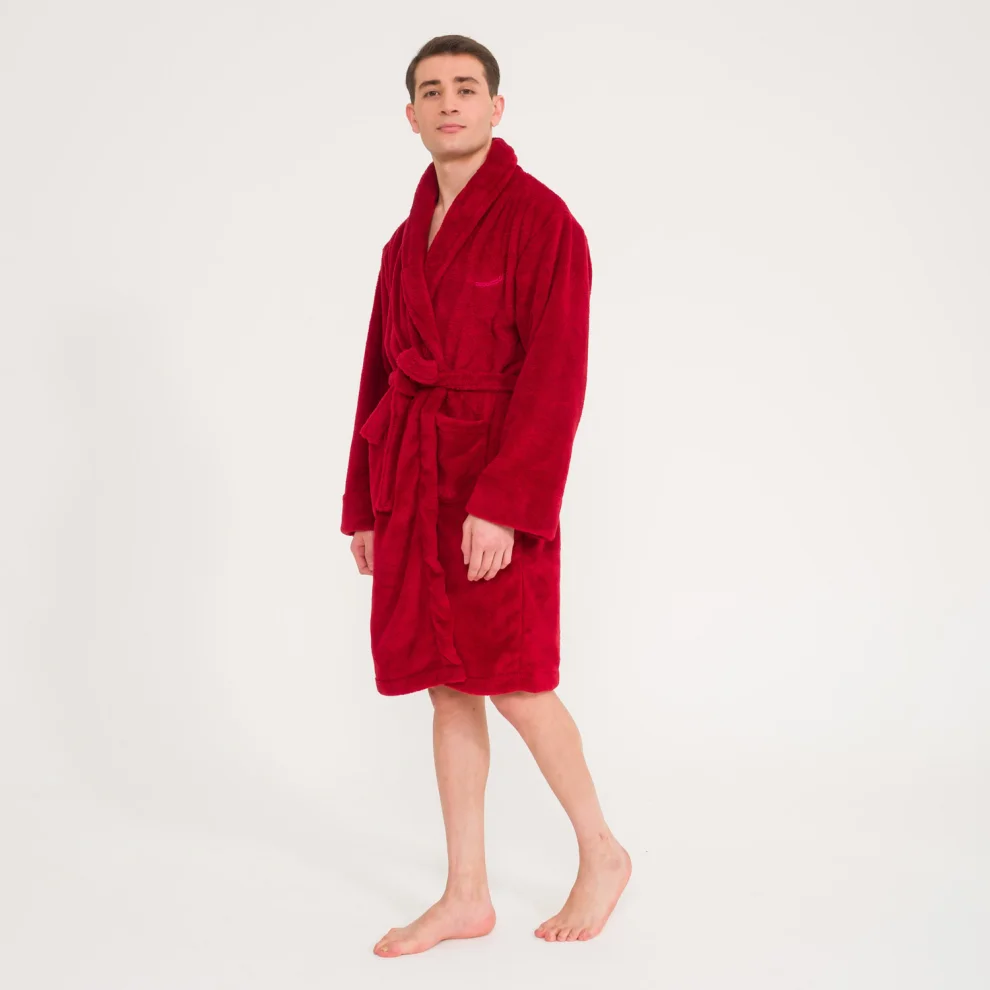 Miespiga - Men's Welsoft Shawl Collar Fleece Dressing Gown