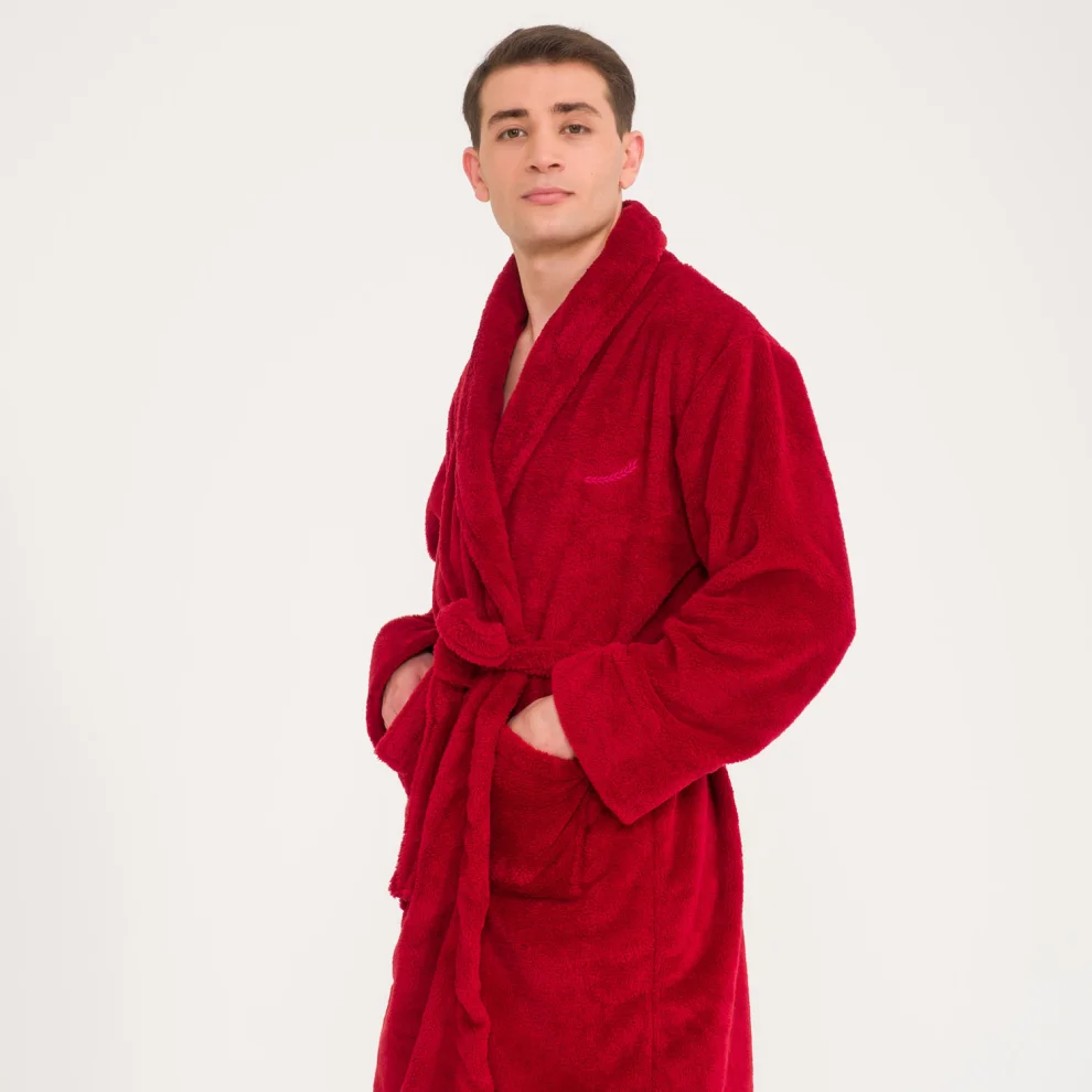 Miespiga - Men's Welsoft Shawl Collar Fleece Dressing Gown