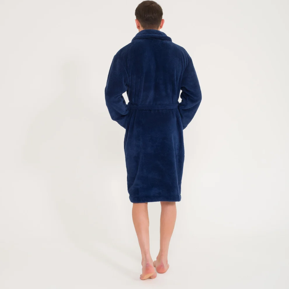 Miespiga - Men's Welsoft Shawl Collar Fleece Dressing Gown