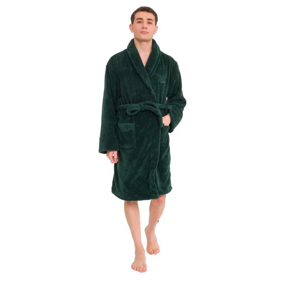 Miespiga - Men's Welsoft Shawl Collar Fleece Dressing Gown