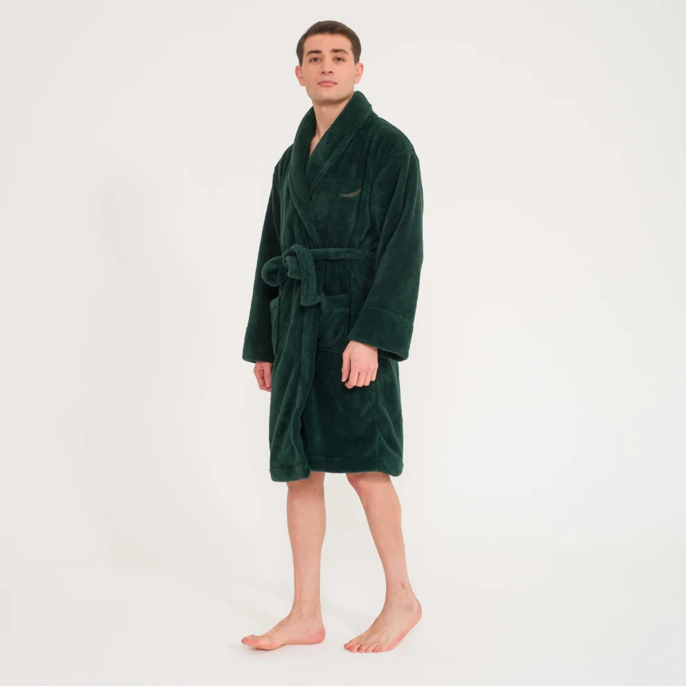 Miespiga - Men's Welsoft Shawl Collar Fleece Dressing Gown