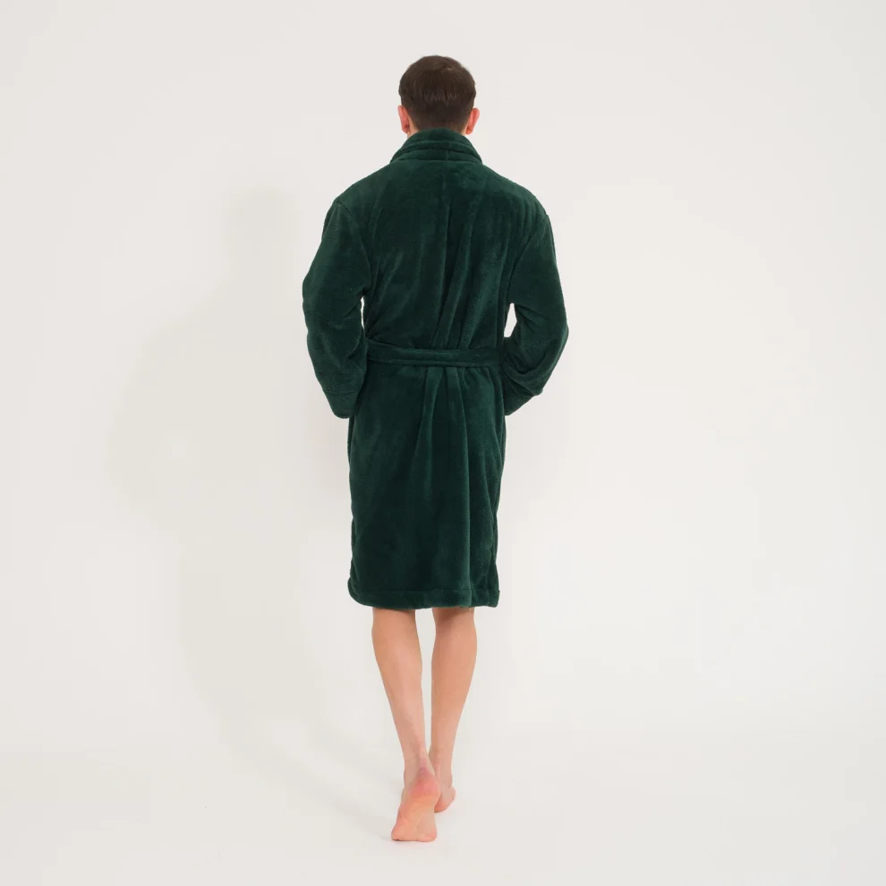 Miespiga - Men's Welsoft Shawl Collar Fleece Dressing Gown