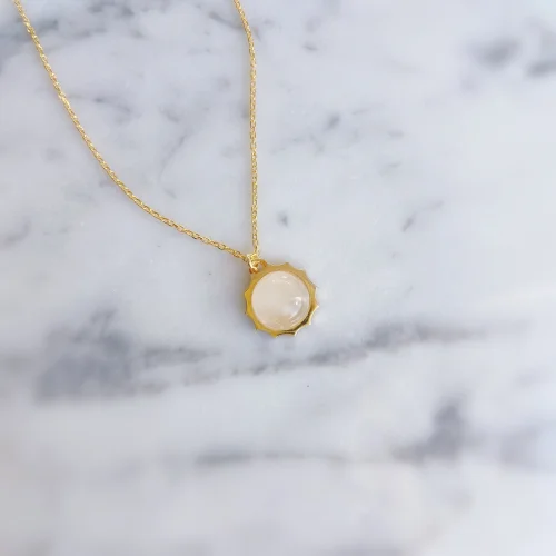 Lucida Jewelry - Moonstone Sun Necklace