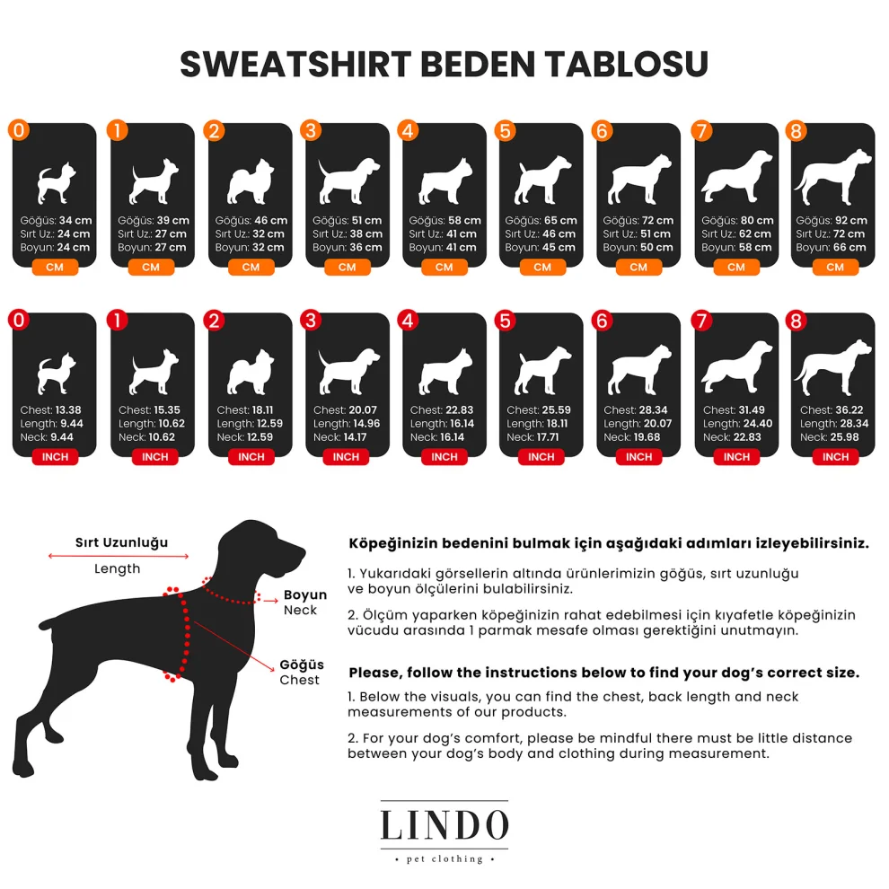 Lindodogs - College Boston Köpek Sweatshirt