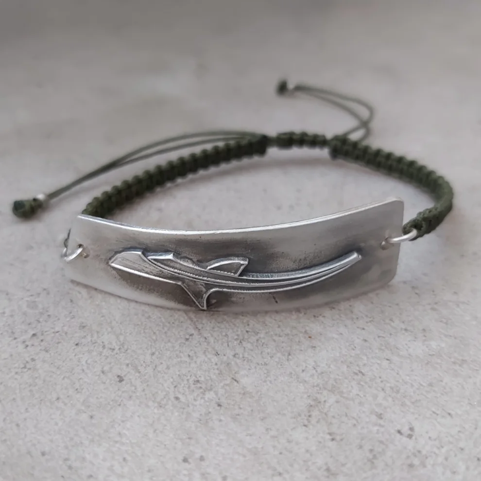 POJWoman by Pelin Özerson - Shark Silver Bracelet
