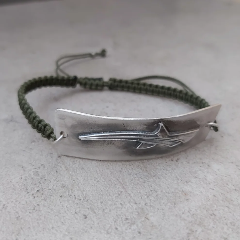 POJWoman by Pelin Özerson - Shark Silver Bracelet