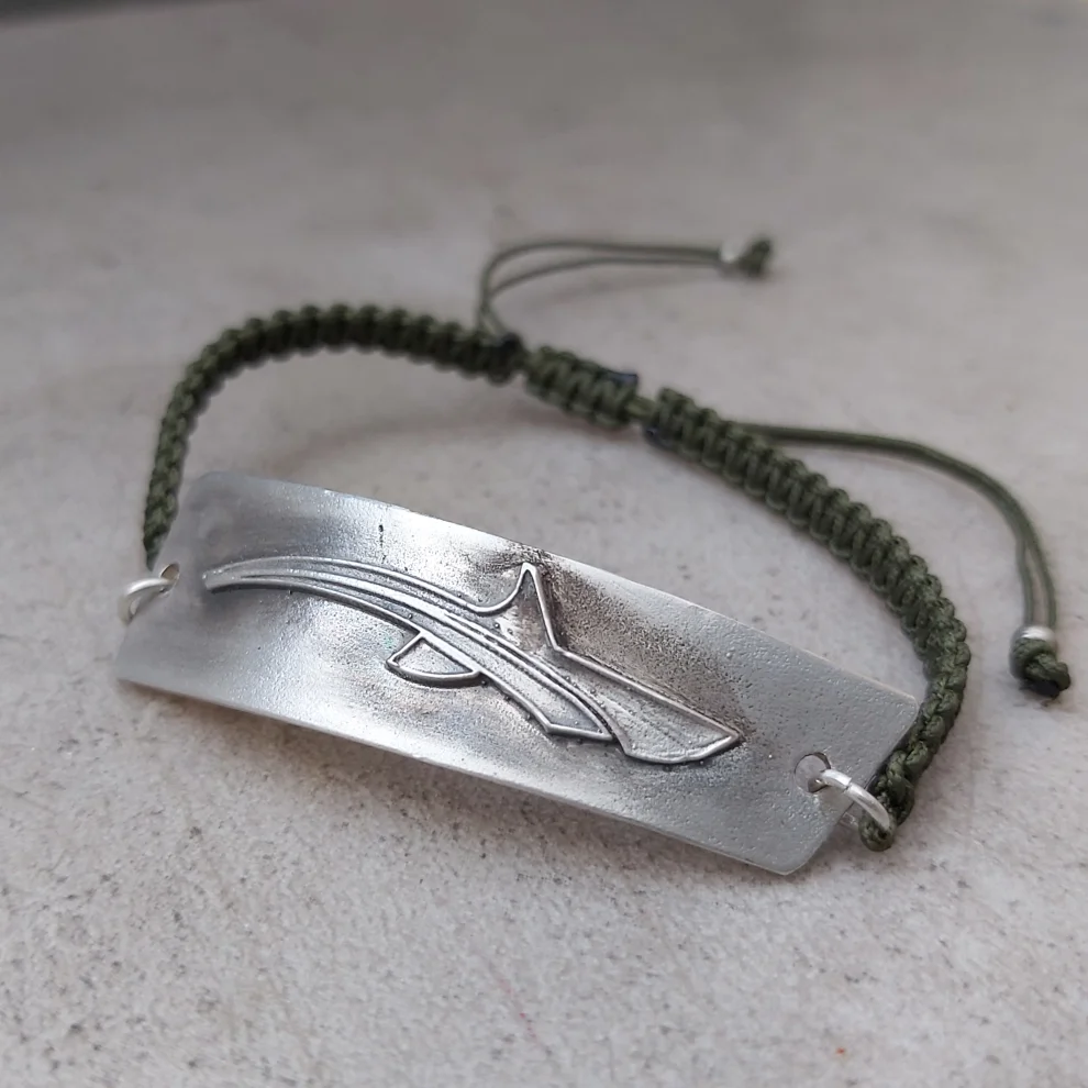 POJWoman by Pelin Özerson - Shark Silver Bracelet