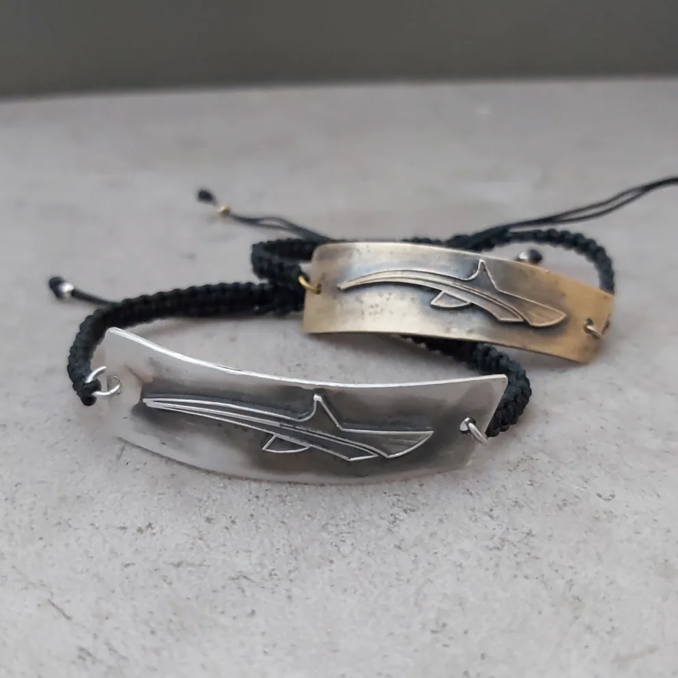 POJWoman by Pelin Özerson - Shark Silver Bracelet