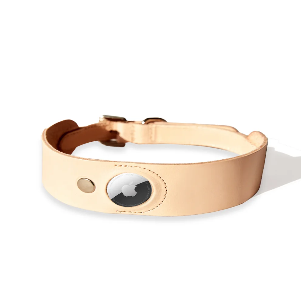 du2 - Leather Collar - Compatible With Apple Airtag