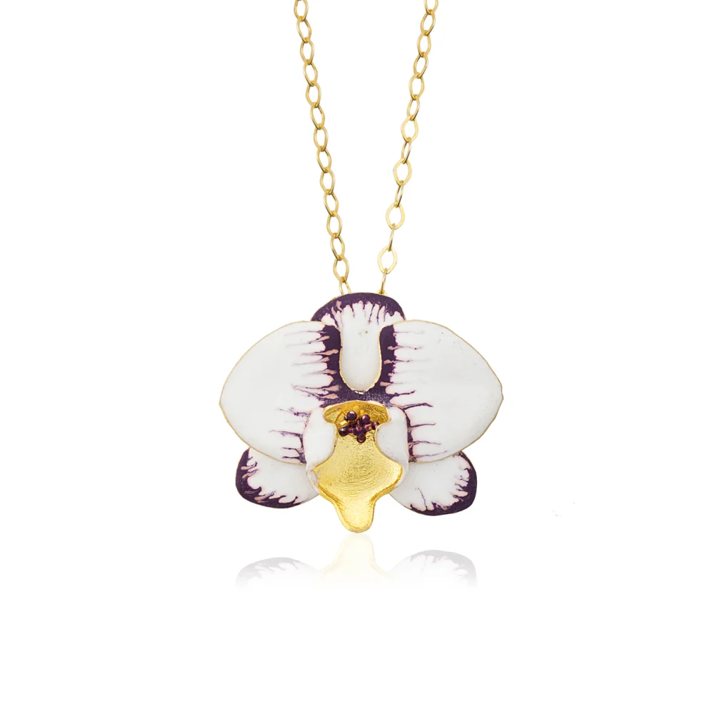 Milou Jewelry - Orchid Flower Necklace