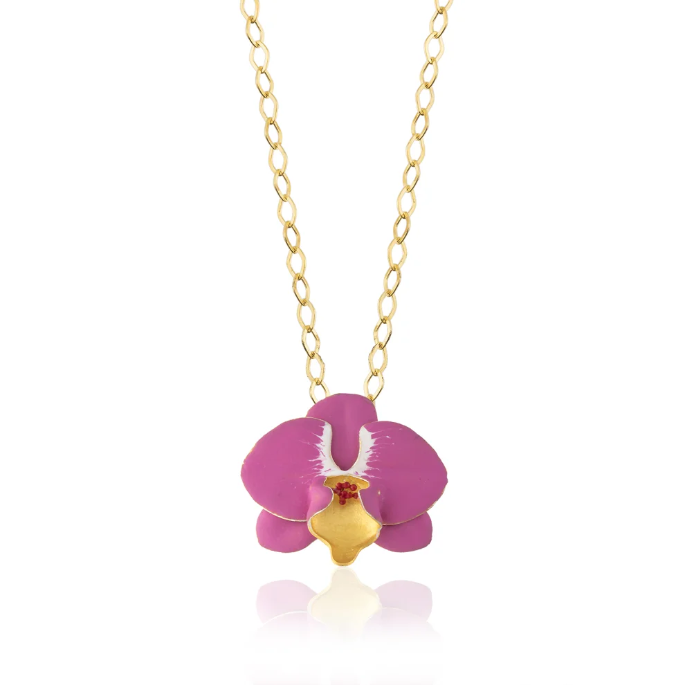 Milou Jewelry - Orchid Flower Necklace