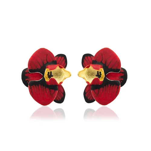 Milou Jewelry - Orchid Flower Earrings