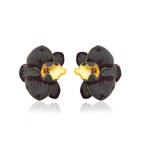 Milou Jewelry - Orchid Flower Earrings