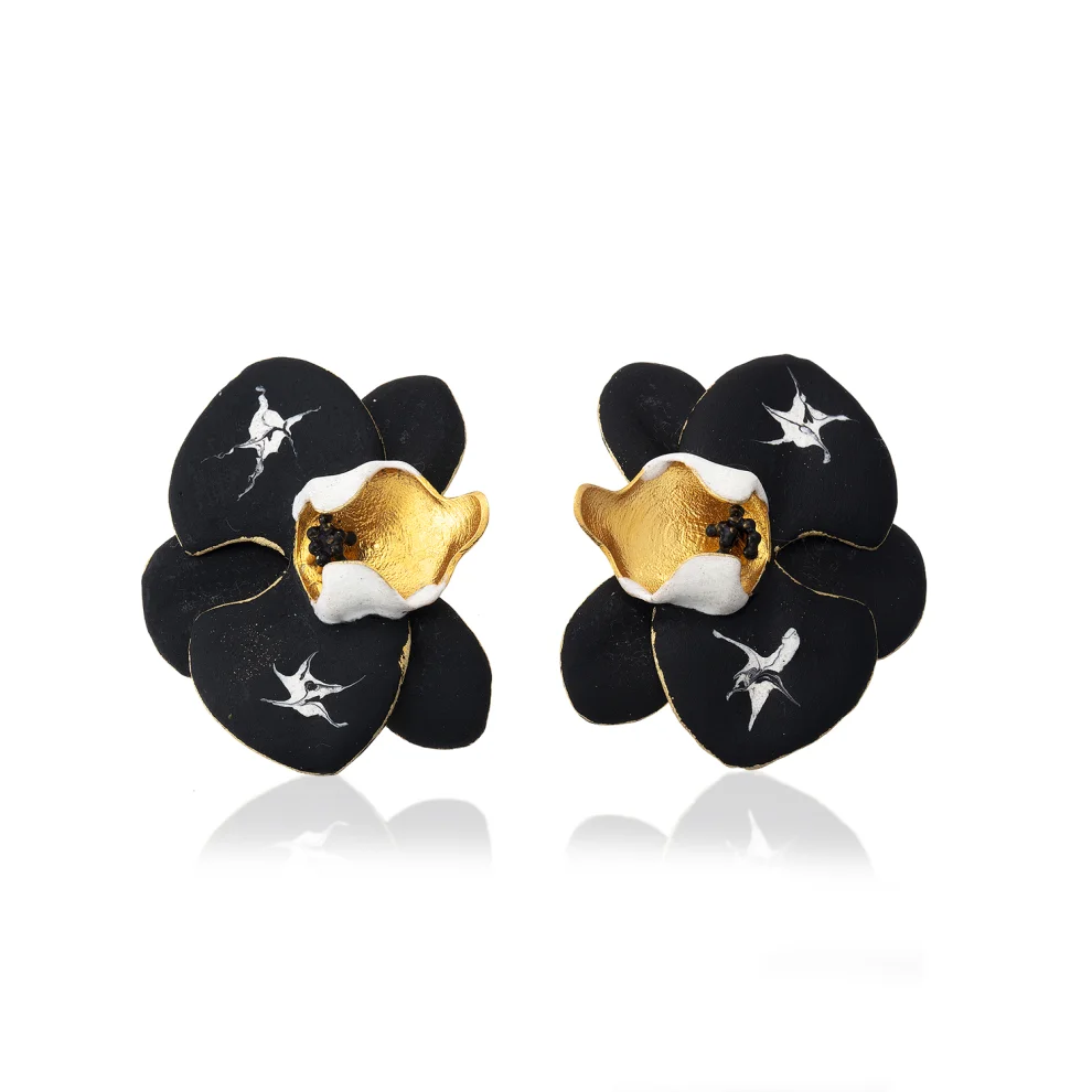 Milou Jewelry - Orchid Flower Earrings