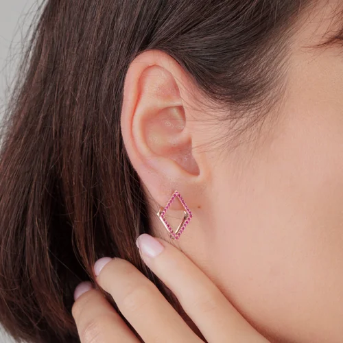 NAYRA - Twin Diamond Shaped Earrings