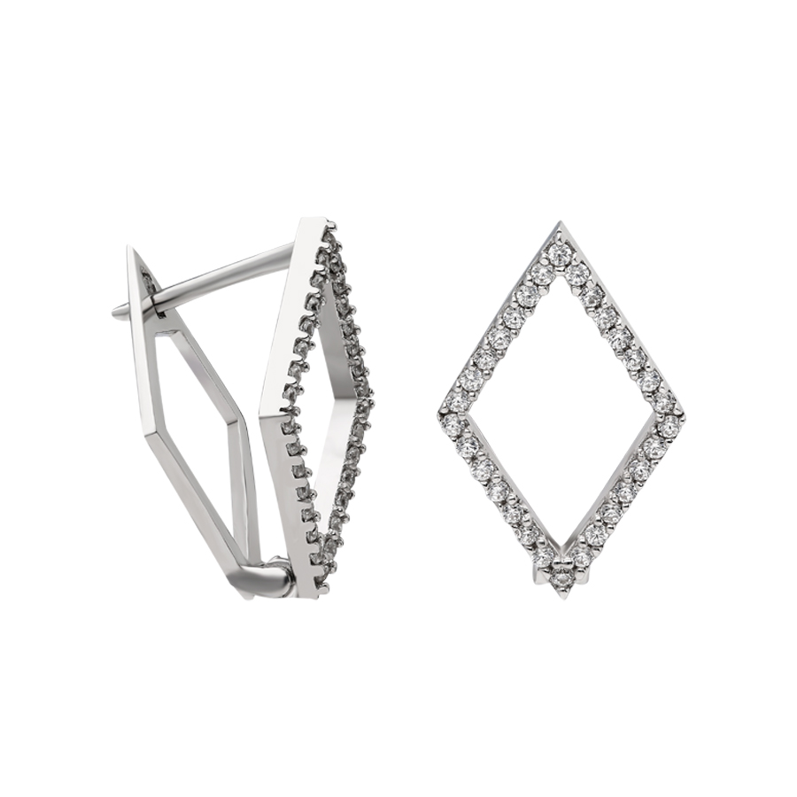 Twin Diamond Shaped Earrings