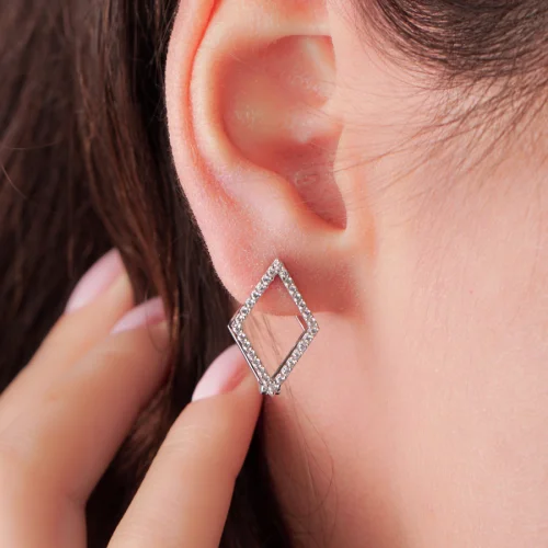 NAYRA - Twin Diamond Shaped Earrings