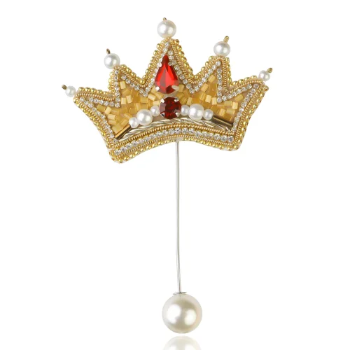 Unica Brooche - Kraliçe Taçlı Broş