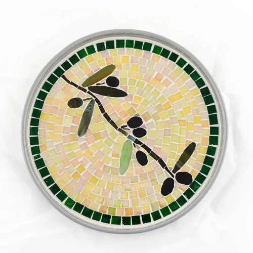 Deniz MosaicWorks - Olive Mosaic Serving Plate