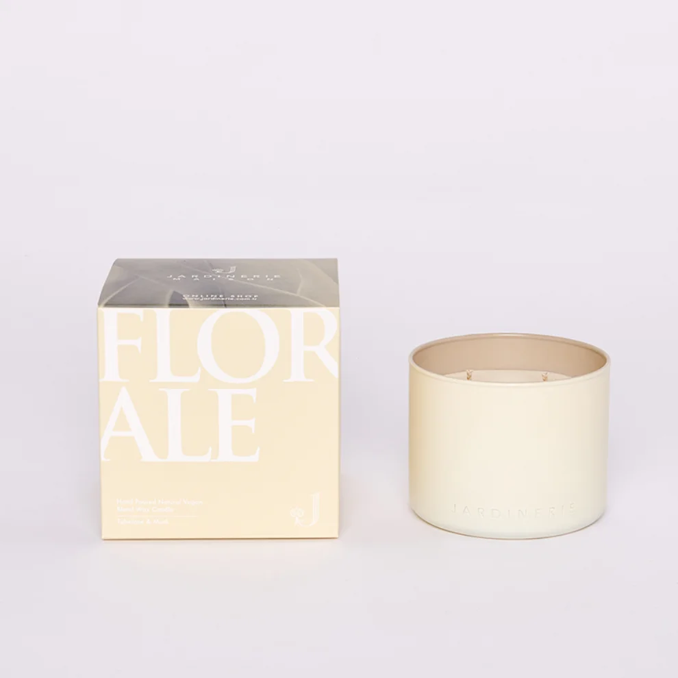 Jardinerie Maison - Florale - Tuberose & Musk Natural Vegan Blend Wax Candle