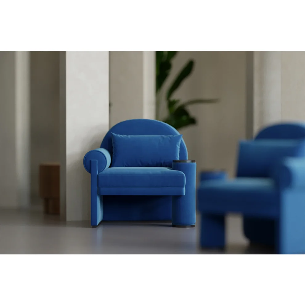 Hermhaus - Moon Velvet Armchair Right Arm