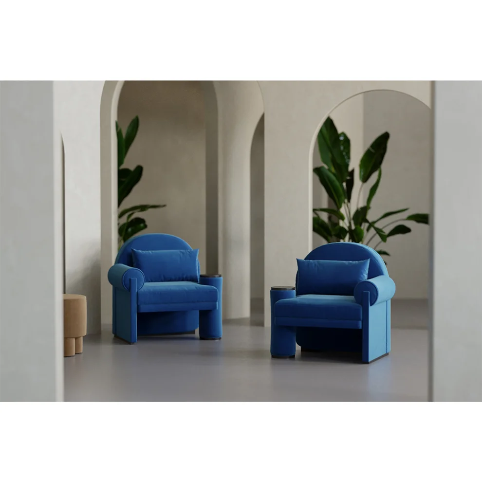 Hermhaus - Moon Velvet Armchair Right Arm