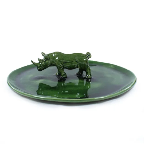 GA Ceramic - Rhino Figured Plate