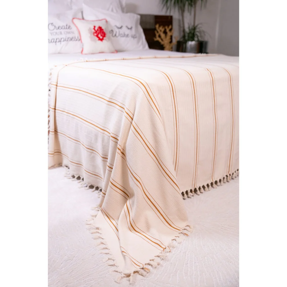 Aliva - Rhea Handloomed 100% Cotton Pique- Queen Size Bedspread