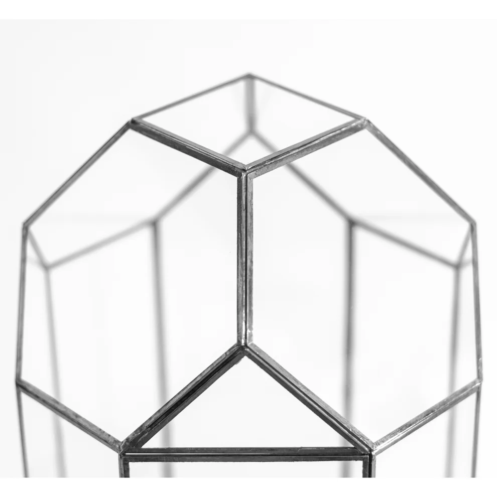 El Crea Designs - Mirach Covered Geometric Terrarium Glass Dome