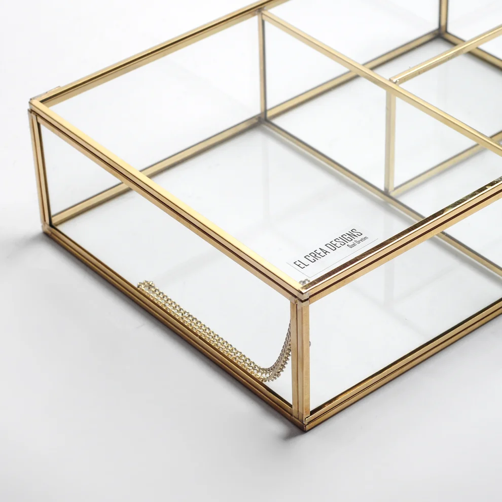 El Crea Designs - Glass Jewelry Accessory Box