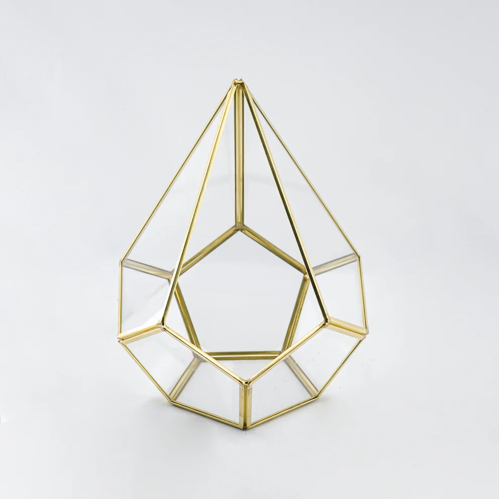 El Crea Designs - Rubby Geometric Terrarium Glass Dome