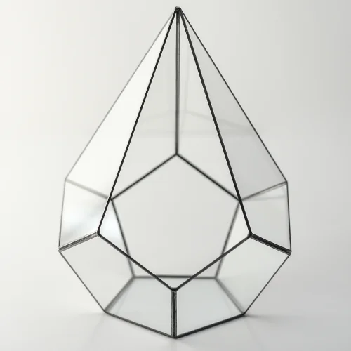 El Crea Designs - Rubby Geometric Terrarium Glass Dome