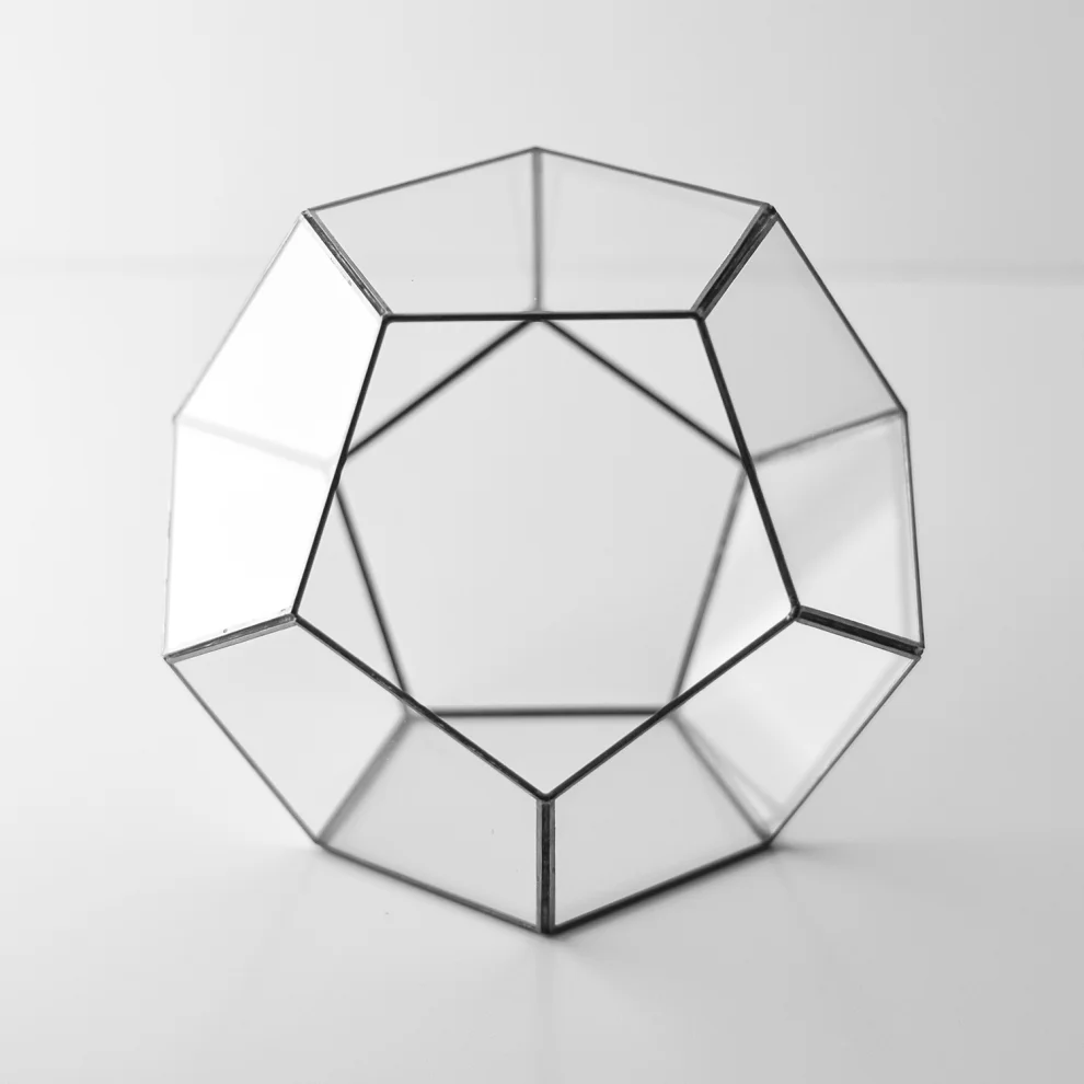 El Crea Designs - Quint Geometrik Teraryum Cam Fanus