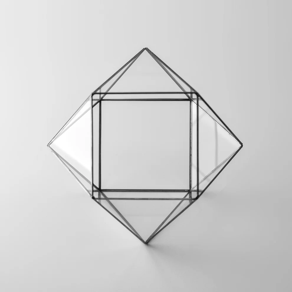 El Crea Designs - Polygon Geometrik Teraryum Cam Fanus