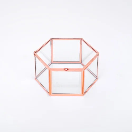 El Crea Designs - Geometrik Cam Yüzük Kutusu