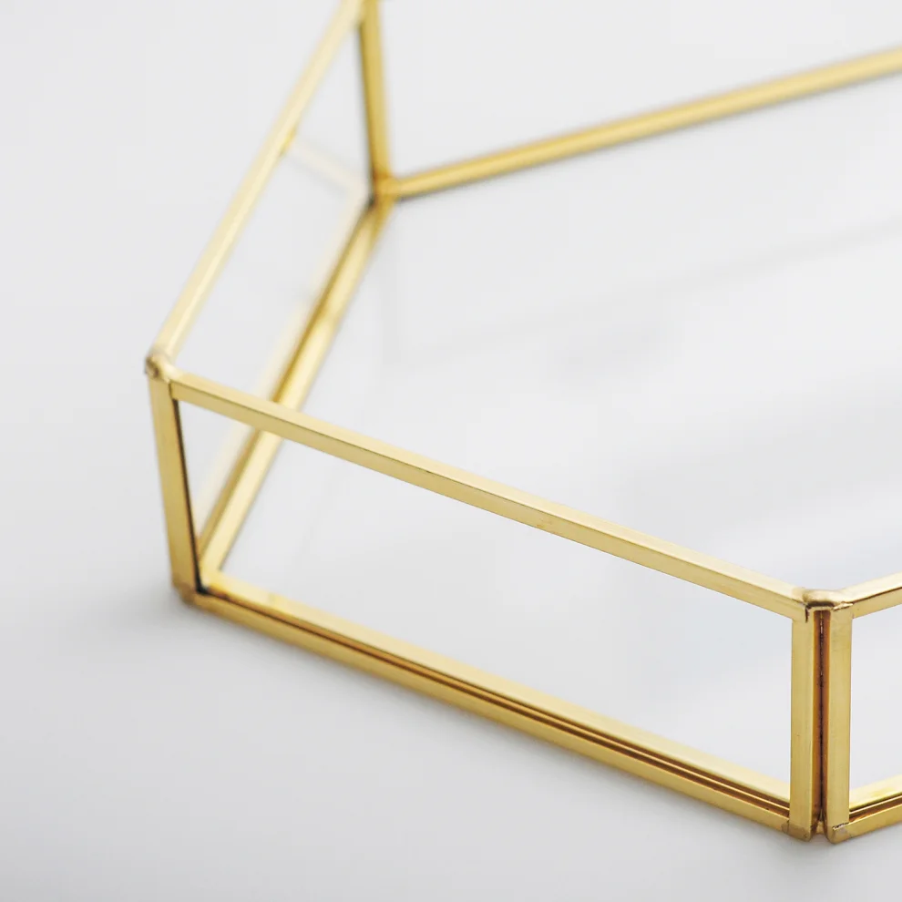 El Crea Designs - Geometric Glass Tray