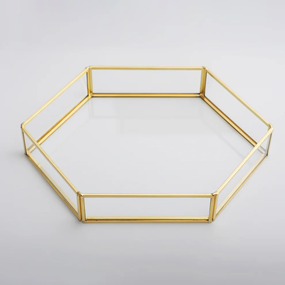 El Crea Designs - Geometric Glass Tray