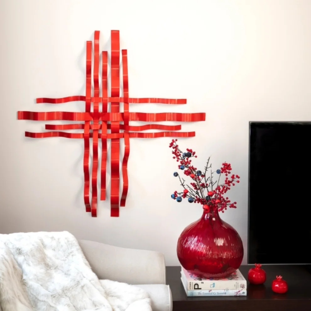 Wallibex - Bonmur Red Wall Decor