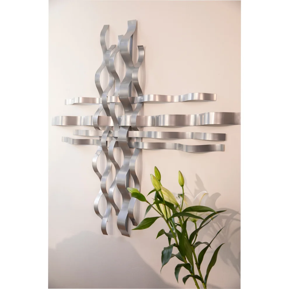 Wallibex - Bonmur Silver Wall Decor