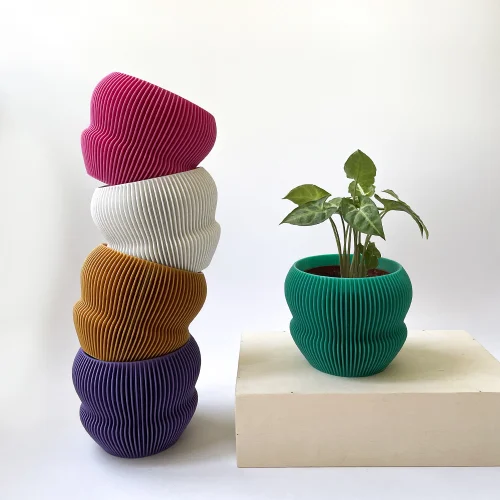 Cella Store - Ginkgo Bioplastic Flowerpot