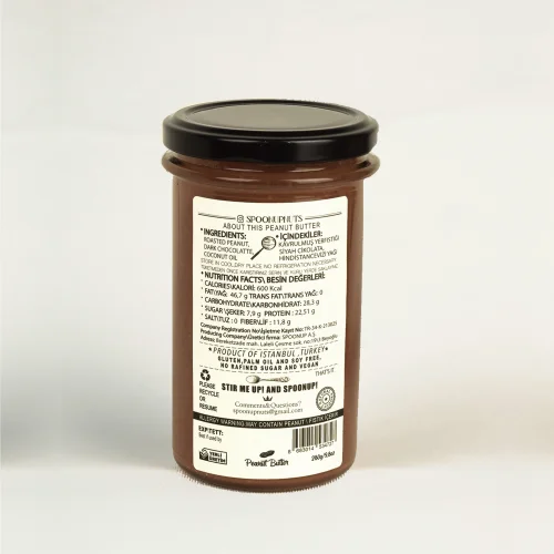 Spoonup - %100 Sugar Free Dark Chocolate Peanut Butter 284g